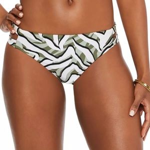 Bar III Bikini Botton Hypno Beach in Summer Sage Size Large NWT